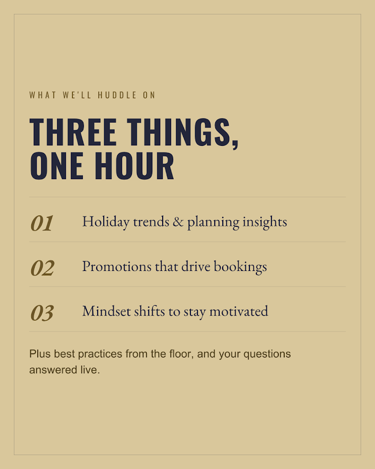 10/19/26 Holiday Huddle***VIRTUAL***