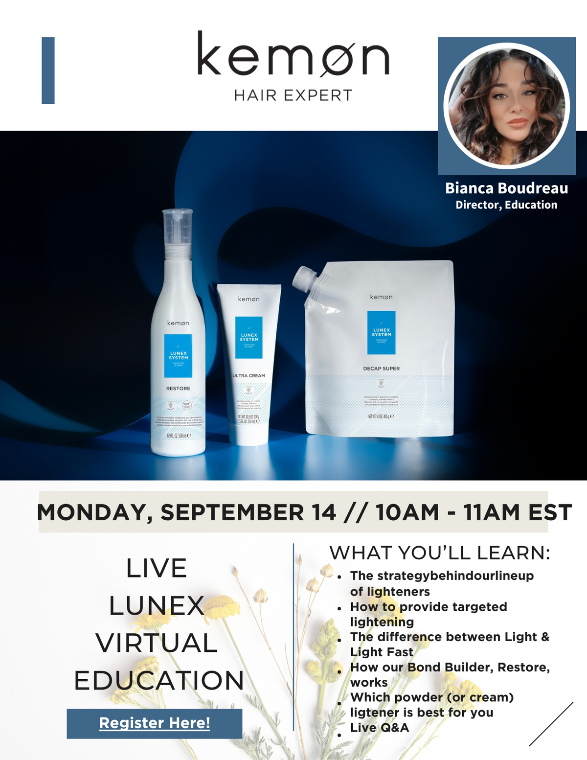 09/14/2026 Kemon Lunex System Product Knowlege – Evolvesalonsystems.com