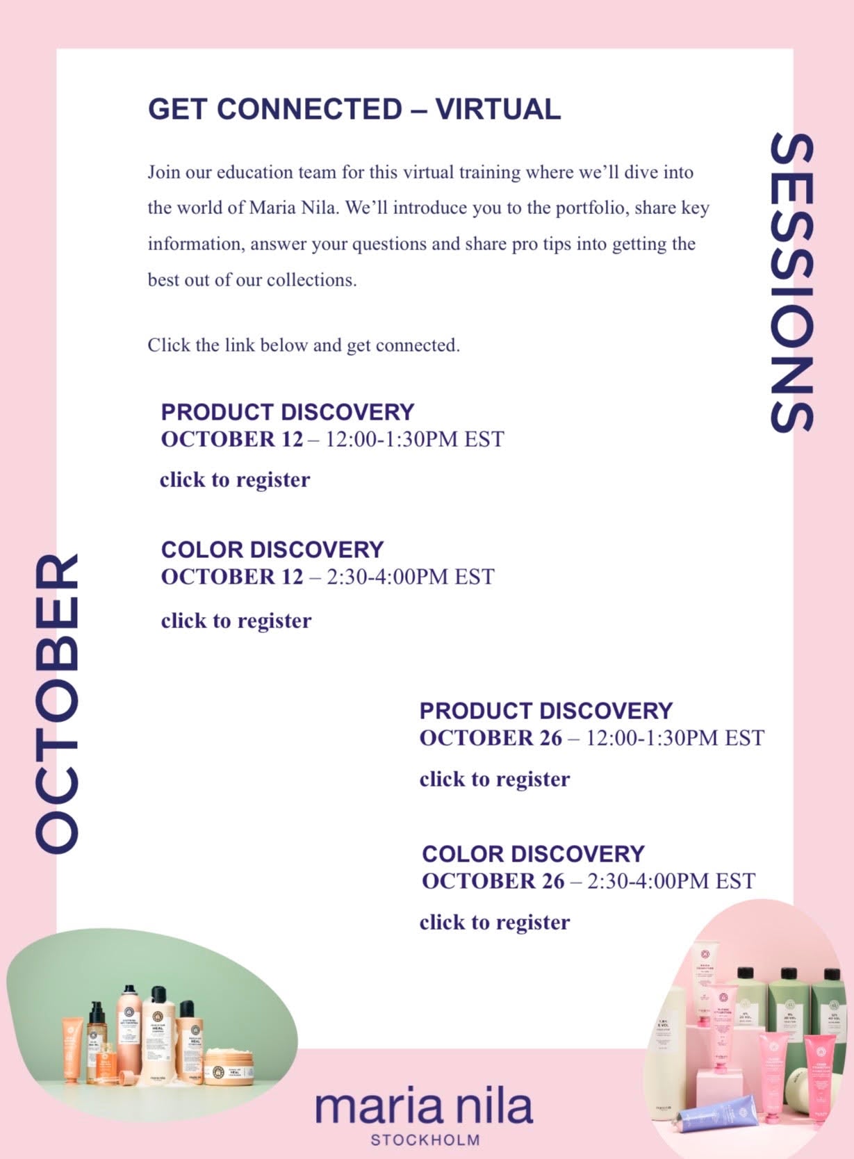 10/12/26 Maria Nila Color Discovery **VIRTUAL**